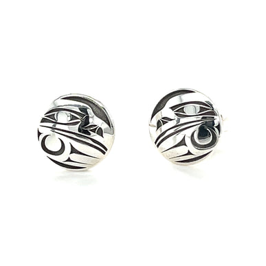 Earrings - Sterling Silver - Studs - Raven