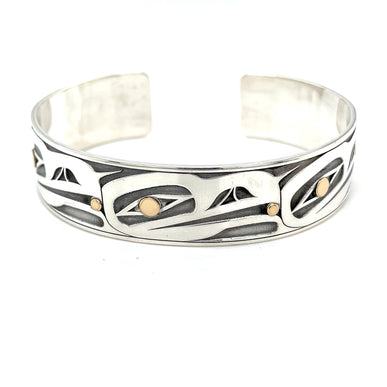 Bracelet - Sterling Silver & 14k Gold - 5 Ravens