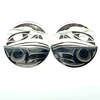 Earrings - Sterling Silver - Studs - XL - Raven