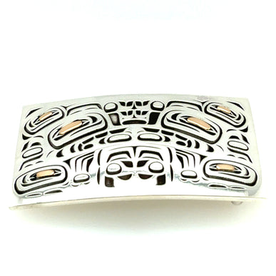 Belt Buckle - Sterling Silver & 14k Gold