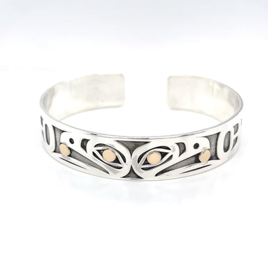 Bracelet - Sterling Silver & 14k Gold - Split Raven