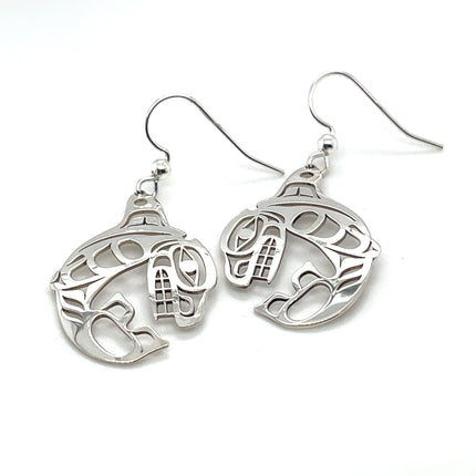 Earrings - Sterling Silver - Killer Whale - Classic