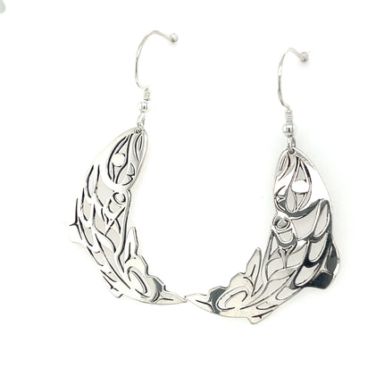 Earrings - Sterling Silver - Salmon