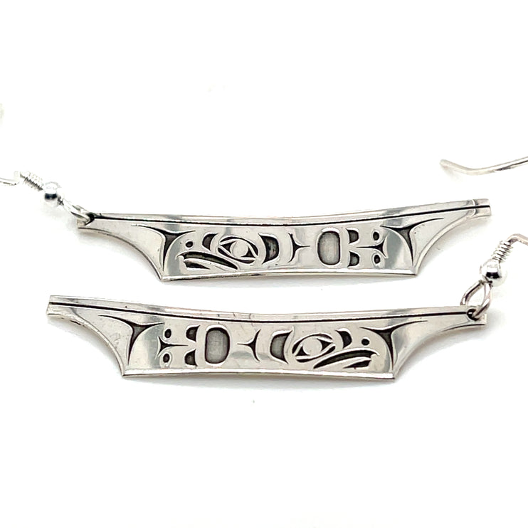 Earrings - Sterling Silver - Canoe - Eagle