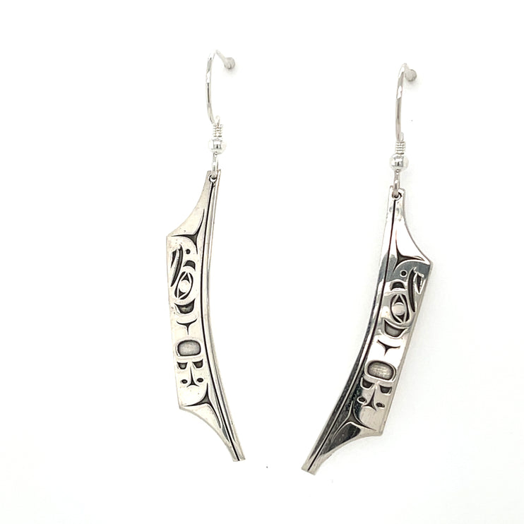 Earrings - Sterling Silver - Canoe - Eagle