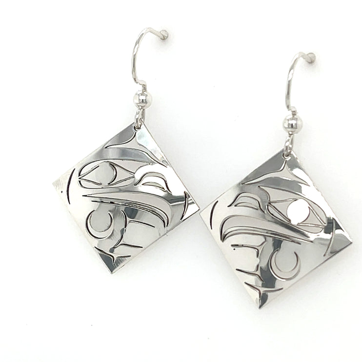 Earrings - Sterling Silver - Diamond - Eagle