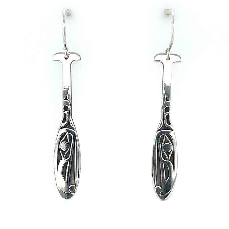 Earrings - Sterling Silver - Paddle - Raven