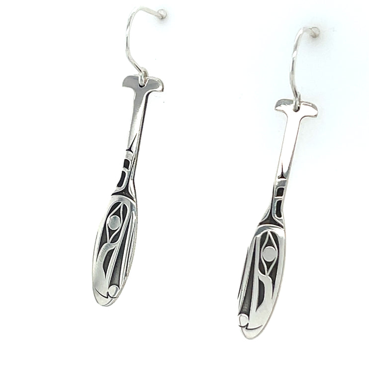 Earrings - Sterling Silver - Paddle - Raven