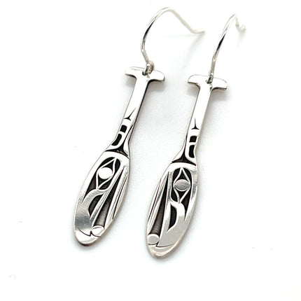 Earrings - Sterling Silver - Paddle - Raven