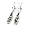 Earrings - Sterling Silver - Paddle - Raven