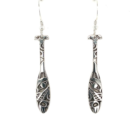 Earrings - Sterling Silver - Paddle - Wolf