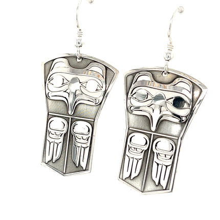 Earrings - Sterling Silver - Shield - Eagle