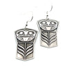 Earrings - Sterling Silver - Shield - Frog