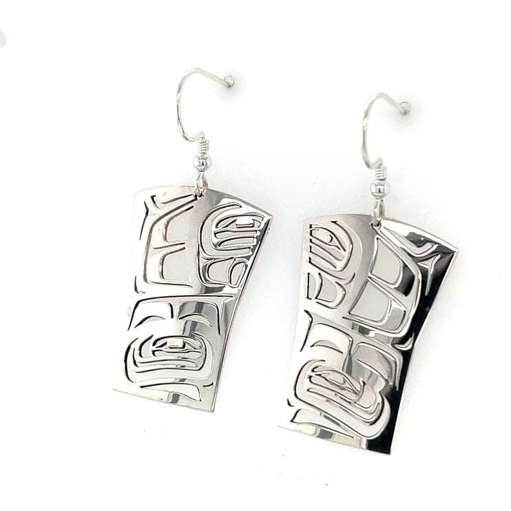 Earrings - Sterling Silver - Shield - Raven Box