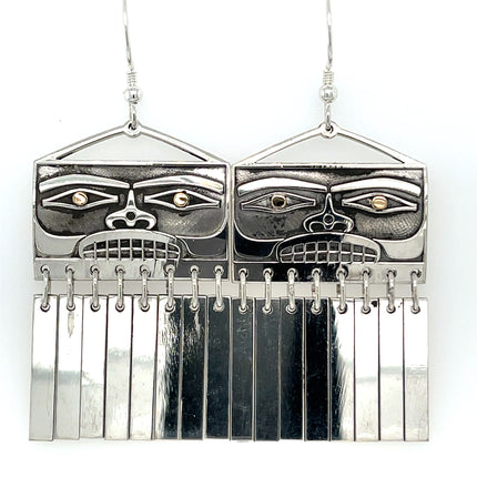 Earrings - Sterling Silver & 14k - Chilkat