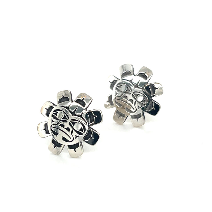 Earrings - Sterling Silver  - Studs - Sun