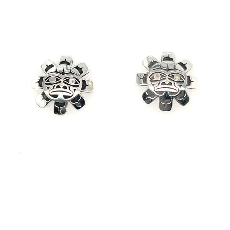 Earrings - Sterling Silver  - Studs - Sun