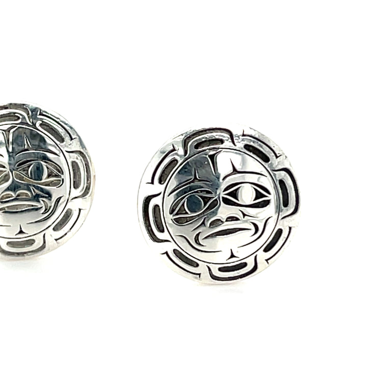 Earrings - Sterling Silver  - Studs - Moon