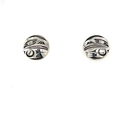 Earrings - Sterling Silver  - Studs - Raven