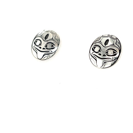 Earrings - Sterling Silver  - Studs - Frog