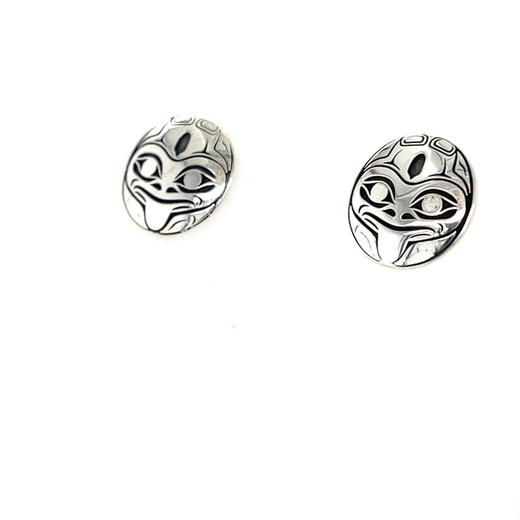 Earrings - Sterling Silver  - Studs - Frog