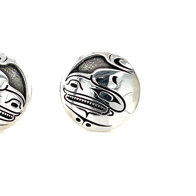 Earrings - Sterling Silver  - Studs - Killer Whale