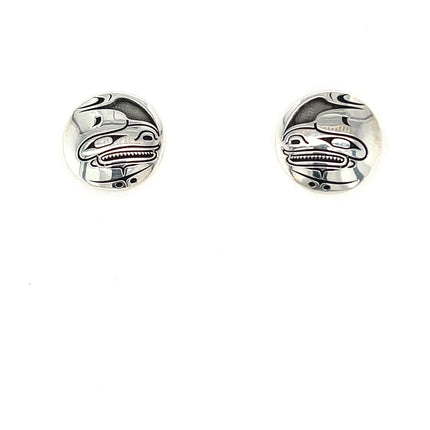 Earrings - Sterling Silver  - Studs - Killer Whale