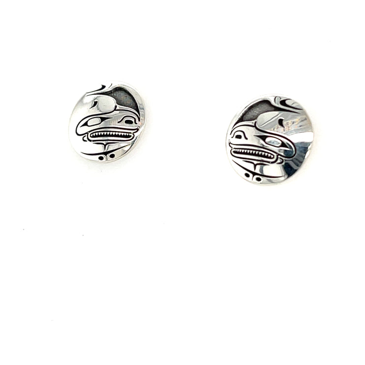 Earrings - Sterling Silver  - Studs - Killer Whale