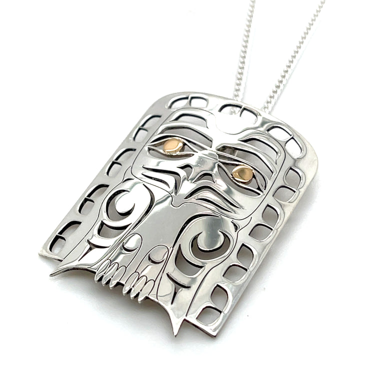 Pendant - Sterling Silver & 14k Yellow Gold - Chief's Headdress