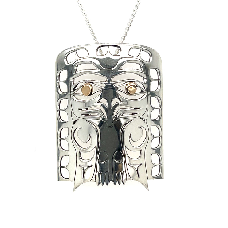 Pendant - Sterling Silver & 14k Yellow Gold - Chief's Headdress