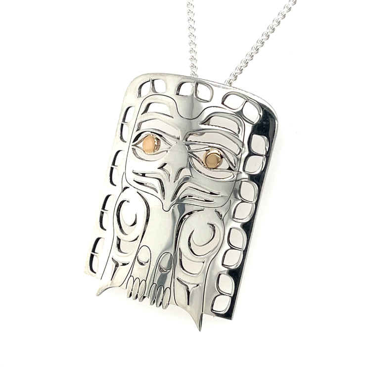 Pendant - Sterling Silver & 14k Yellow Gold - Chief's Headdress