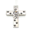 Pendant - Sterling Silver & 14k Yellow Gold - Cross - Bear