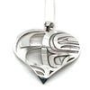 Pendant - Sterling Silver - Raven - Heart Box