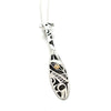 Pendant - Sterling Silver & 14k Yellow Gold - Paddle - Wolf