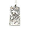 Pendant - Sterling Silver & 14k Yellow Gold - Wolf - Crow/Raven