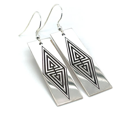 Earrings - Sterling Silver - Raven Tail Weave