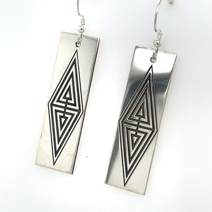 Earrings - Sterling Silver - Raven Tail Weave