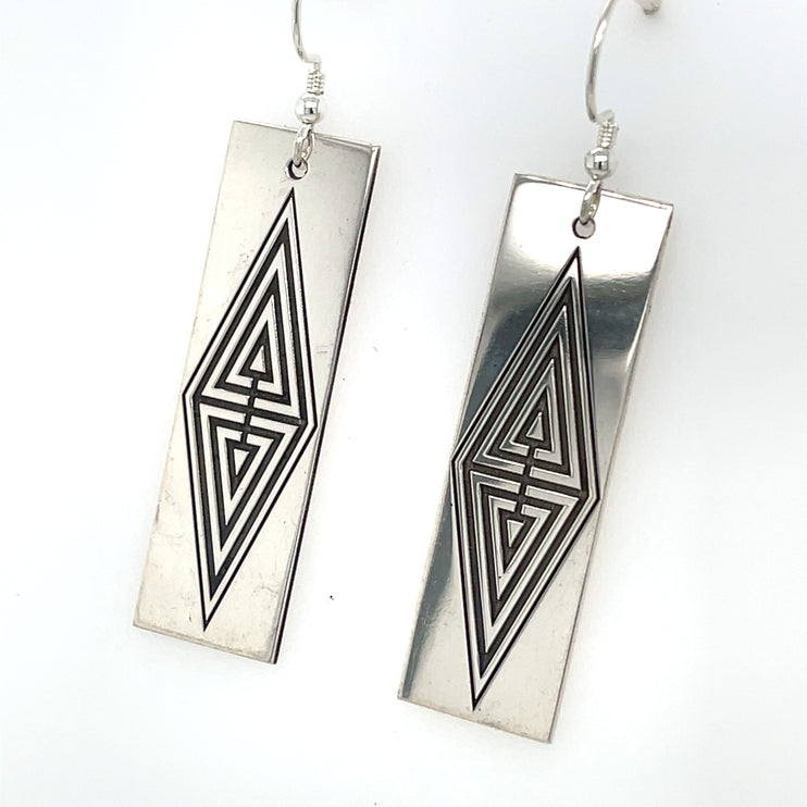 Earrings - Sterling Silver - Raven Tail Weave