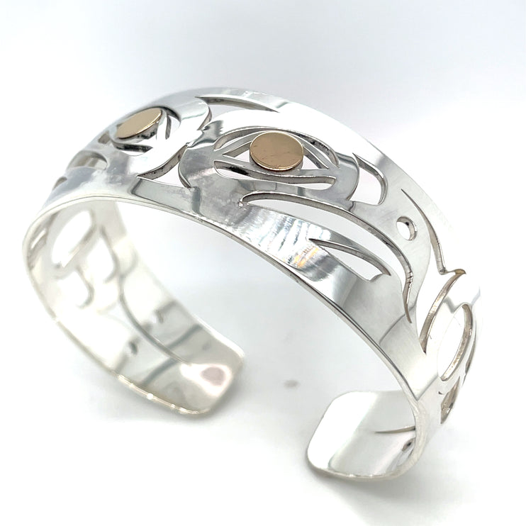 Bracelet - Sterling Silver & 14k Gold - Spilt Eagle