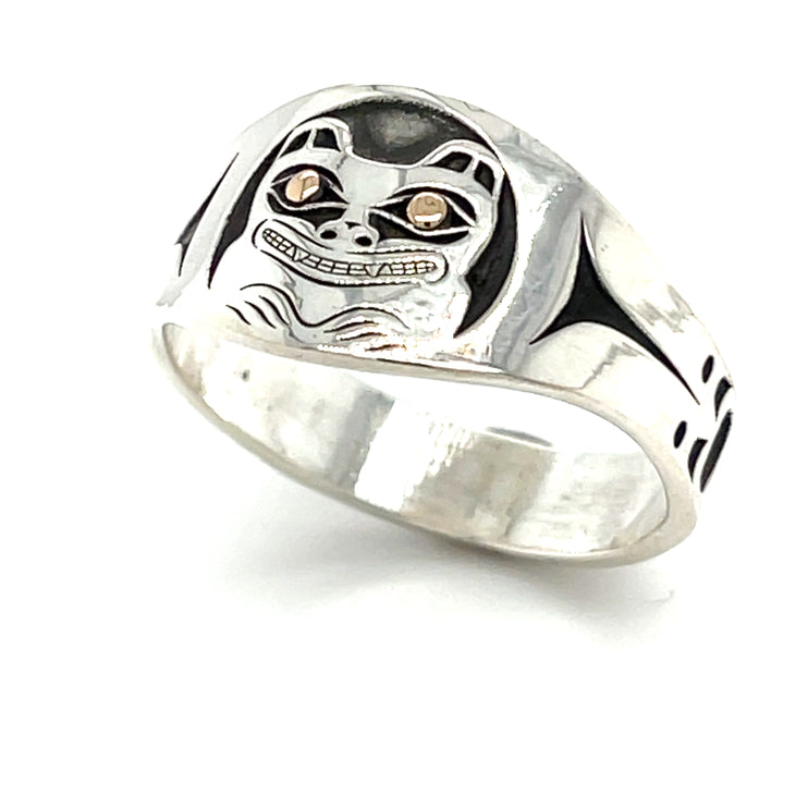 Ring - Sterling Silver & 14k - Bear