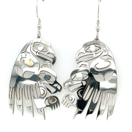 Earrings - Sterling Silver - Eagle Hugs Bear