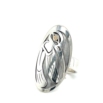 Ring - Sterling Silver & 14k - Hummingbird