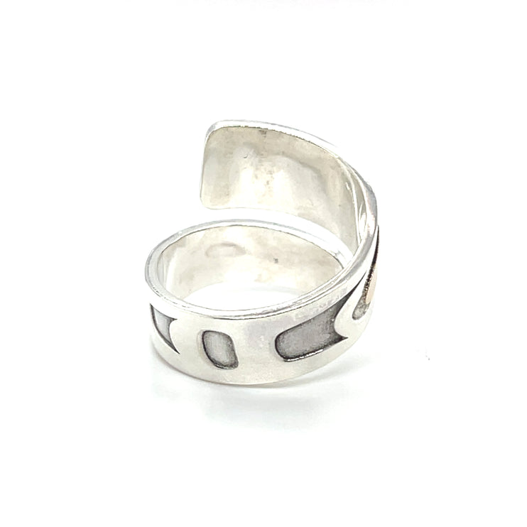 Ring - Sterling Silver & 14k - Wrap - Raven