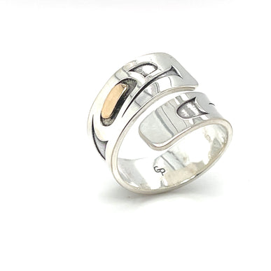 Ring - Sterling Silver & 14k - Wrap - Eagle