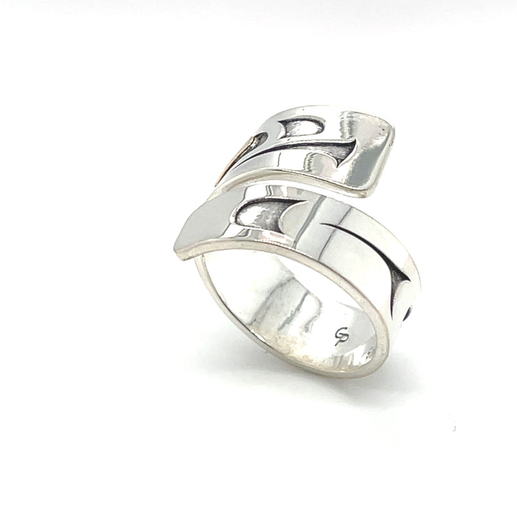 Ring - Sterling Silver & 14k - Wrap - Eagle