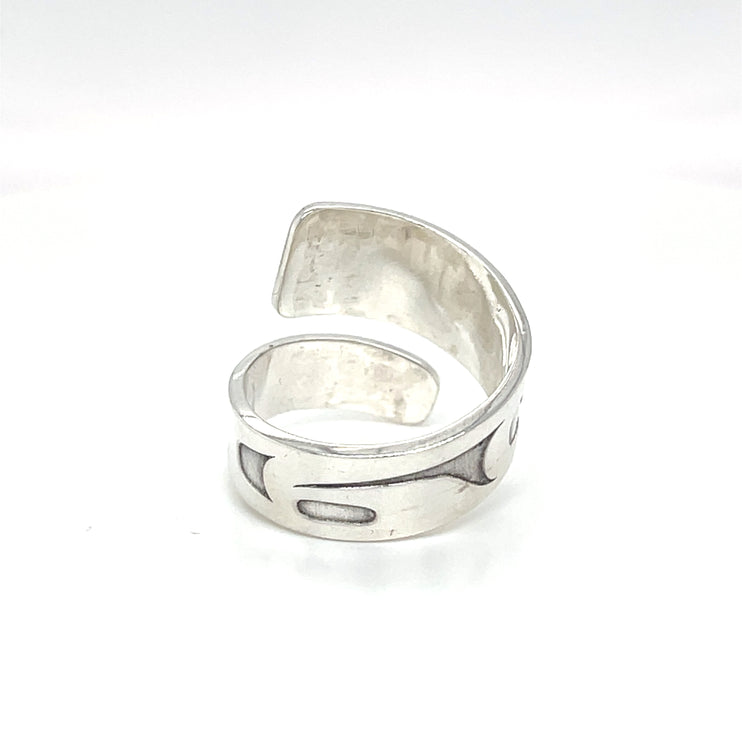 Ring - Sterling Silver & 14k - Wrap - Wolf