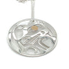 Pendant - Sterling Silver & 14k Yellow Gold - Round - Wolf & Moon