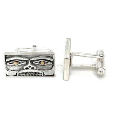 Cufflinks - Sterling Silver & 14k Gold - Chilkat