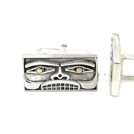 Cufflinks - Sterling Silver & 14k Gold - Chilkat