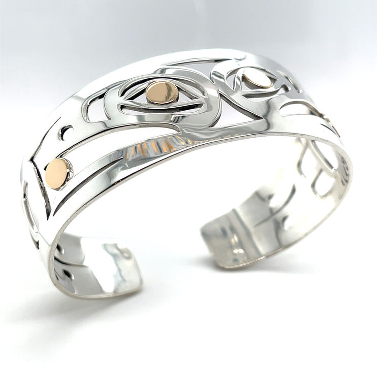 Bracelet - Sterling Silver & 14k Gold - Spilt Raven